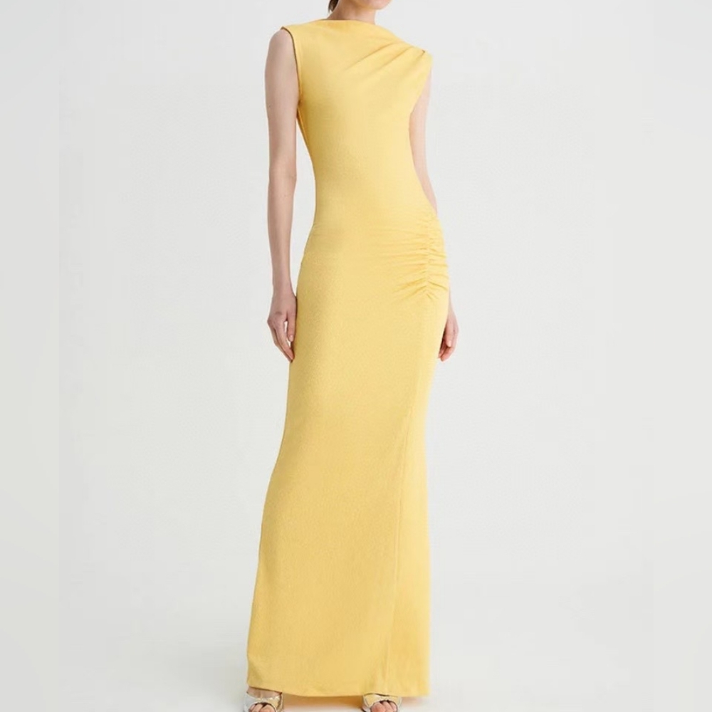 Suboo VEGA ROUCHED MIDI DRESS